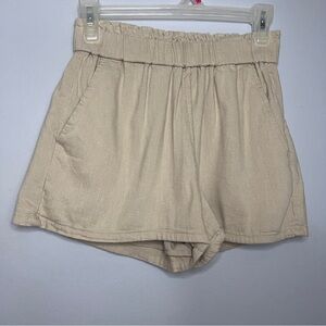 Hollister Ultra High Rise Tan Size XS Cotton Blend Pockets, Elastic Waistband